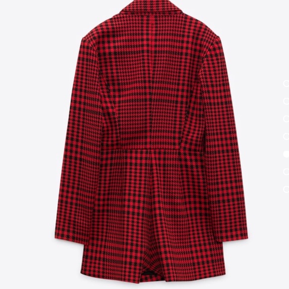 Zara red houndstooth blazer romper XS - Picture 4 of 14